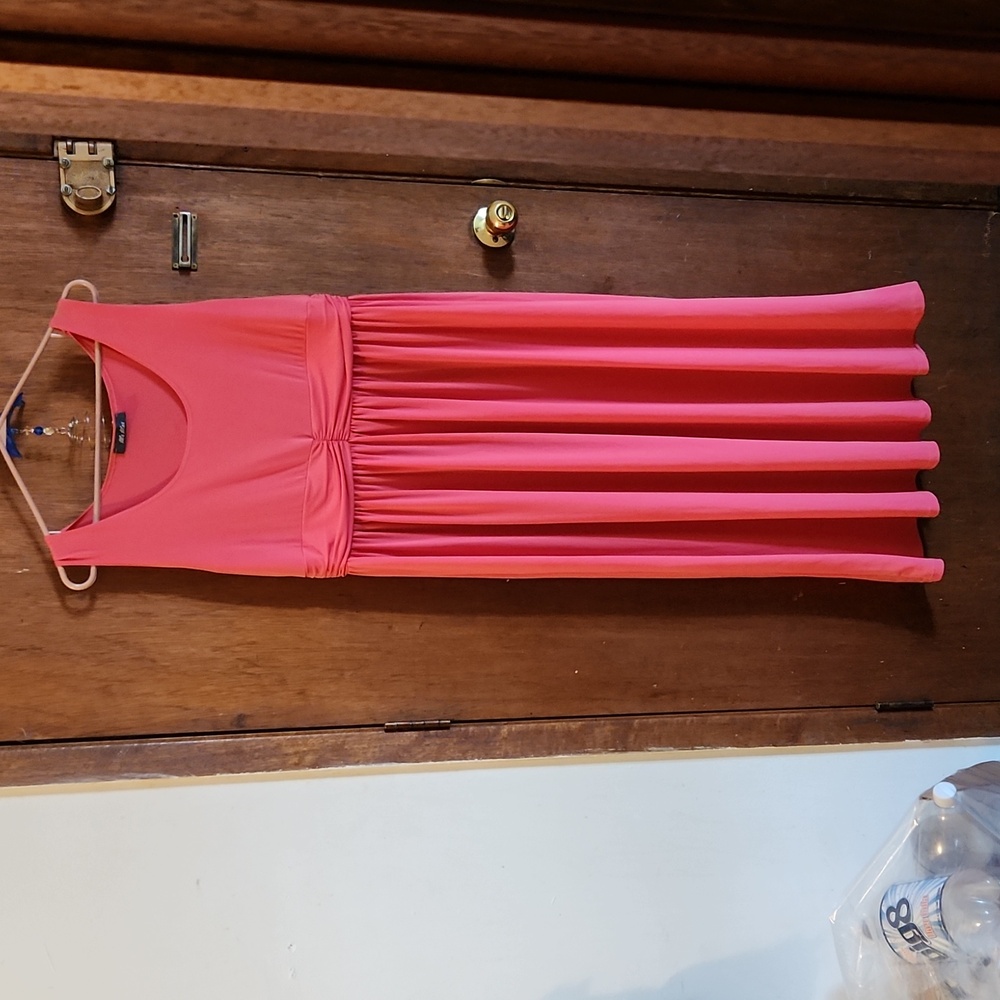 Coral dressy maxi dress